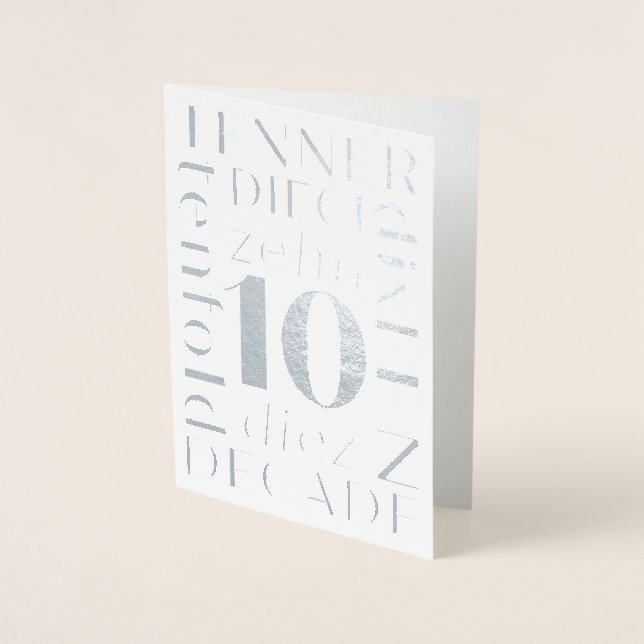 10 Years Sober Foil Foil Card (Front)