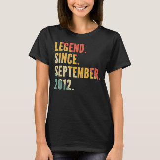 10 Years Vintage Legend Since September 2012 10th T-Shirt