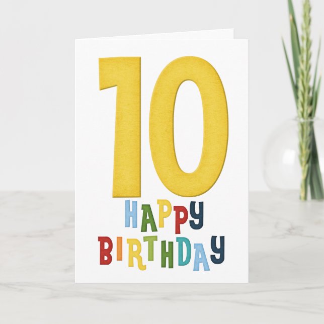 10e année D2 Bonne carte de voeux d'anniversaire (Devant)