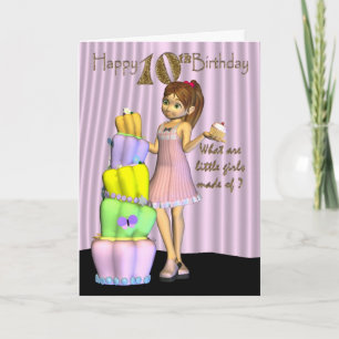 10e anniversaire, Bonne carte d'anniversaire avec 