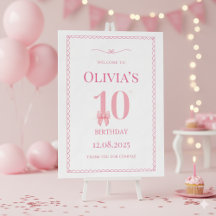 10e anniversaire Fille Welcome Party Foam Board