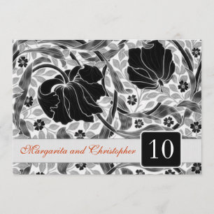 10e anniversaire mariage invitations damask