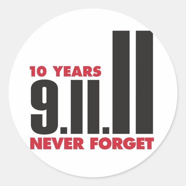 10e anniversaire Sticker du 11 septembre (Devant)