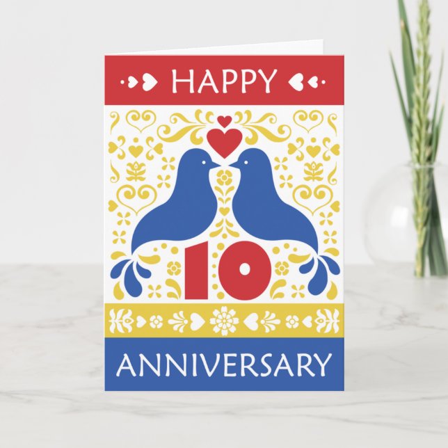 10ème carte heureuse d'anniversaire (Devant)