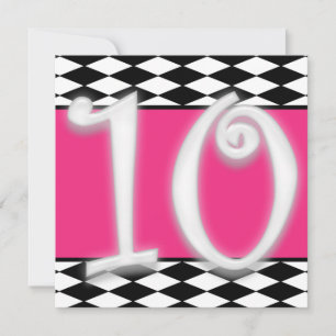 10ème invitation personnalisée d'anniversaire