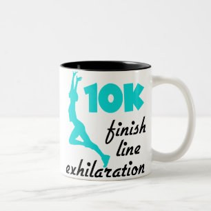 10K Aqua Finish Line Two-Tone Coffee Mug