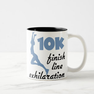 10K Blue Finish Line Two-Tone Coffee Mug