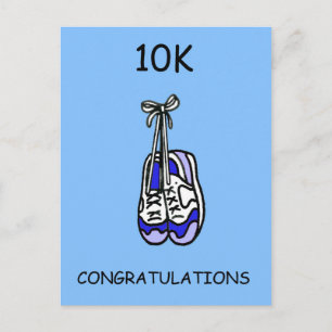 10K Congratulations for Male Runner Postcard