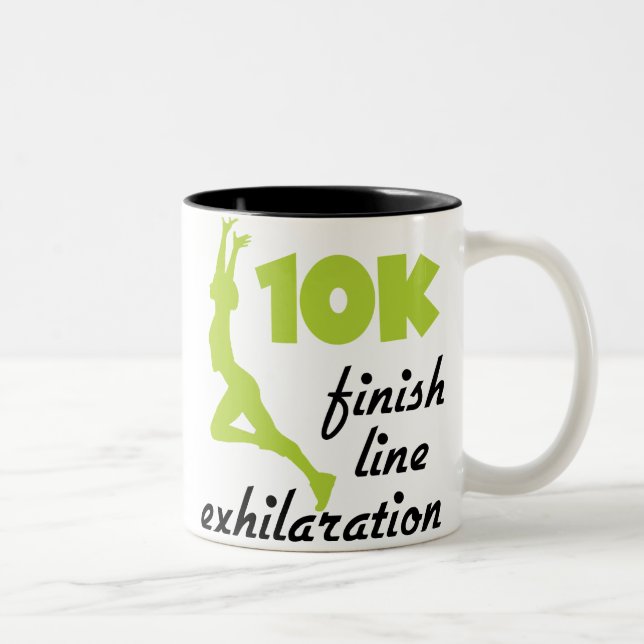 10K Green Finish Line Two-Tone Coffee Mug (Right)