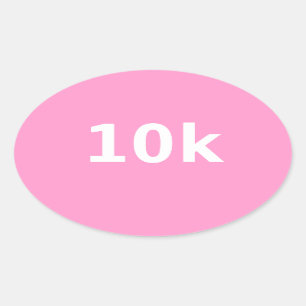 10k Race or Walk Oval Sticker