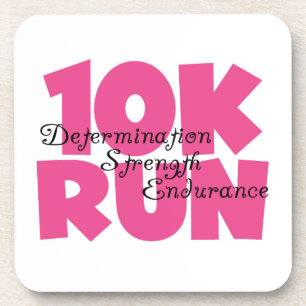 10K Run Pink Sports Running Coaster