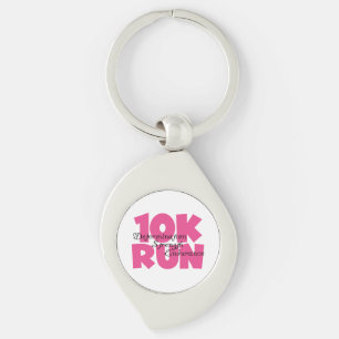 10K Run Pink Sports Running Keychain