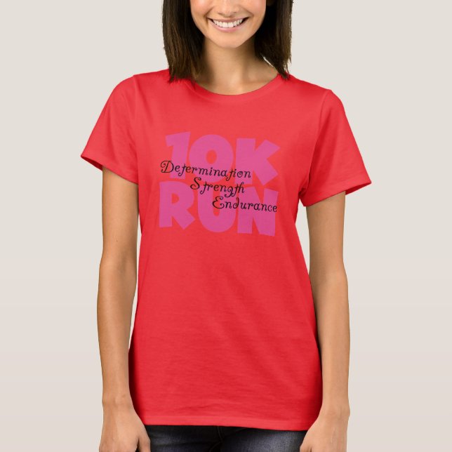 10K Run Pink T-Shirt (Front)
