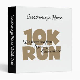 10K Run Tan Sports Running Binder
