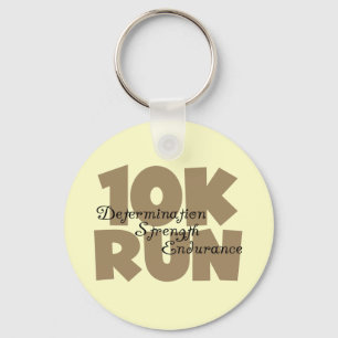 10K Run Tan Sports Running Keychain