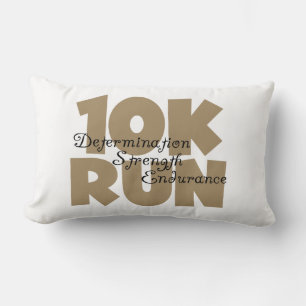 10K Run Tan Sports Running Lumbar Pillow