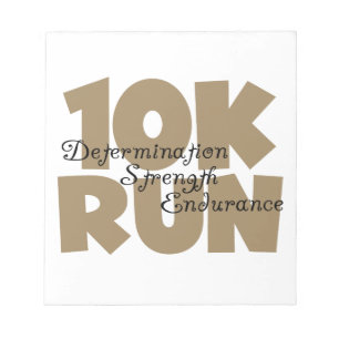 10K Run Tan Sports Running Notepad