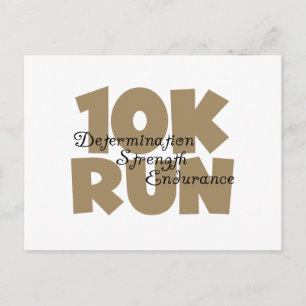 10K Run Tan Sports Running Postcard