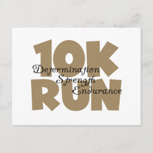 10K Run Tan Sports Running Postcard