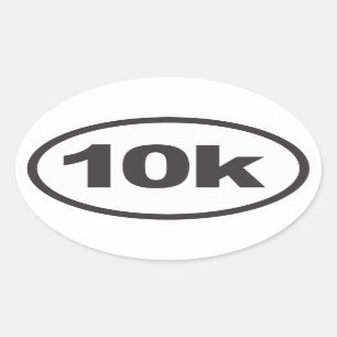 10K Running Oval Decal Sticker