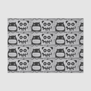10lb Tissue Paper, HAPPY MONSTER BLACK AND WHITE Paper