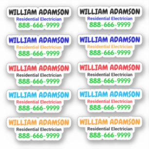 10pcs - Stickers d'appel de l'électricien promotio