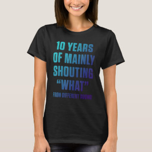10th 10 year Wedding Anniversary What Husband Wif T-Shirt