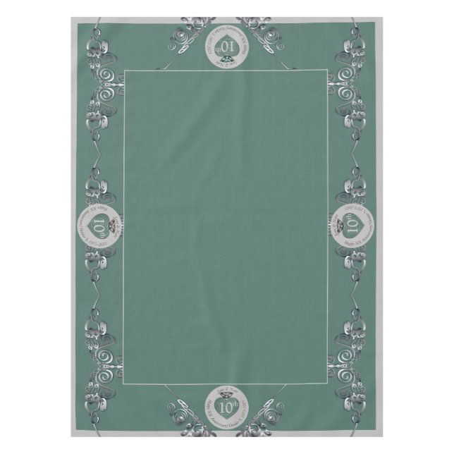 10th,11th,20th,25th Wedding Anniversary  Tablecloth (Front)