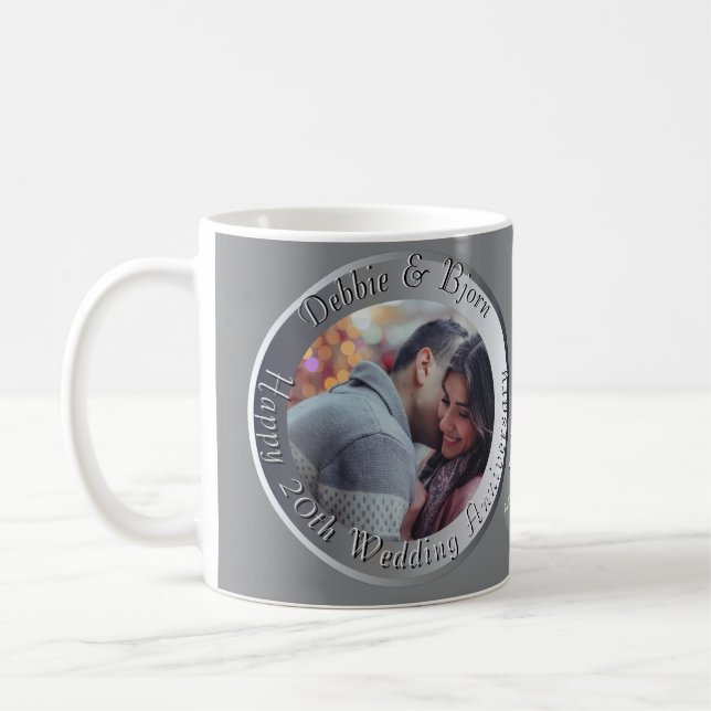 10th,20th,25th,70th Wedding Anniversary Photo  Coffee Mug (Left)