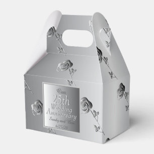 10th,20th,25th,70th Wedding Anniversary Roses Favor Box