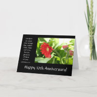 10th Anniversary, floral, bible verse about love