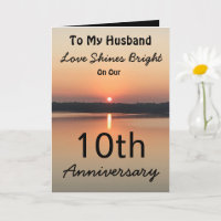 10th Anniversary Husband Love Shines Bright