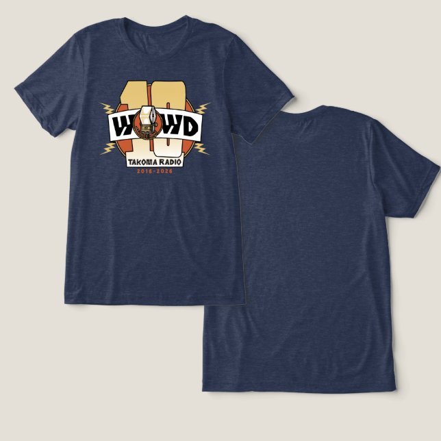 10th Anniversary Lightning Tri-Blend Shirt (Design Front & Back)