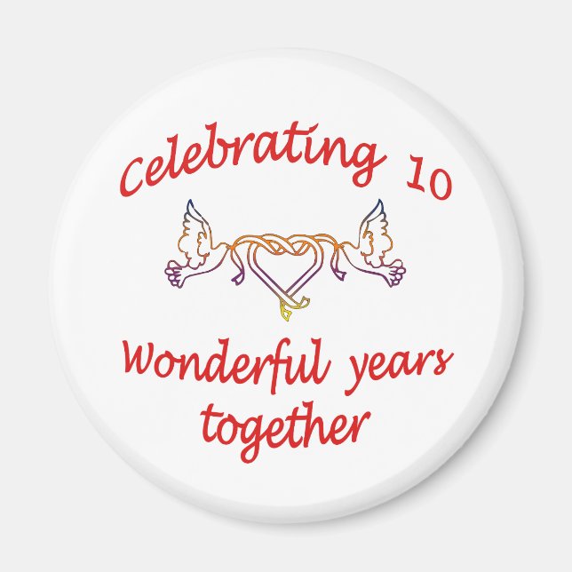 10th. ANNIVERSARY Magnet (Front)