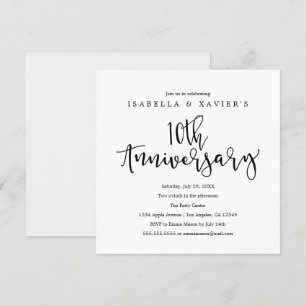 10th Anniversary Party Invitation