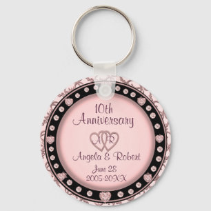 10th Anniversary Silver Keychain