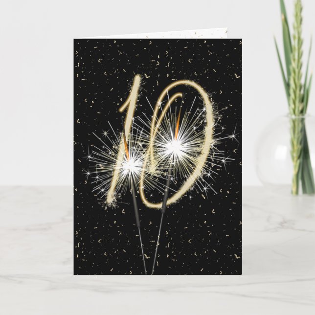 10th anniversary sparklers card (Front)