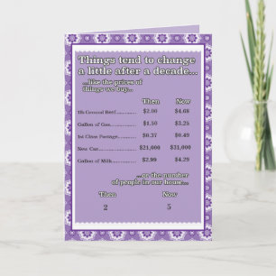 10th Anniversary Things that change Card