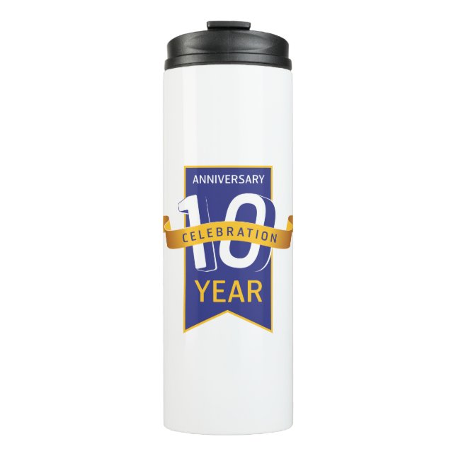 10th Anniversary Year Celebration Thermal Tumbler (Front)