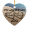 10th, Any Anniversary Two Hearts In Sand Ornament