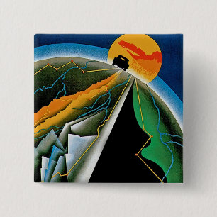 10th Automobile Rally de Monte Carlo 2 Inch Square Button