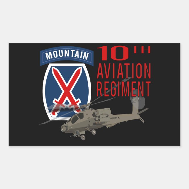 10th Aviation Regiment - Apache Sticker (Front)