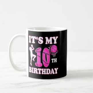 10th Birthday 10 Year Old Girl Birthday Basball Coffee Mug