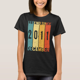10th Birthday 10 Year Old Legends Since December 2 T-Shirt