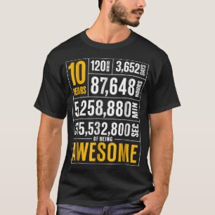 10th birthday 10 years old being awesome boys T-Shirt