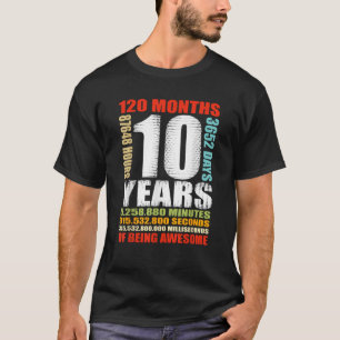 10th Birthday 10 Years Old Boys Girls Kids Of Bein T-Shirt