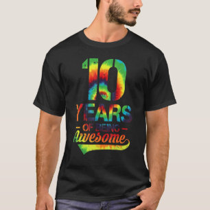 10th Birthday 10 Years Old Tie Dye 10 Years Of Bei T-Shirt