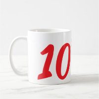 10th birthday add name date year red template