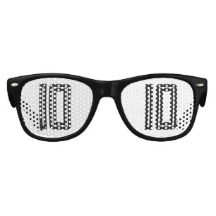 10TH BIRTHDAY AGE 10 RETRO PARTY SUNGLASSES
