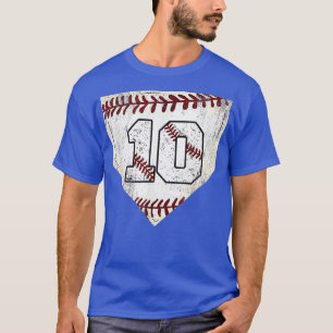 10th Birthday Baseball Big Number Ten 10 Year Old  T-Shirt